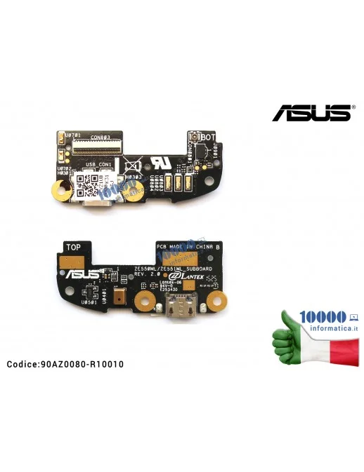 90AZ0080-R10010 Connettore USB DC Power Board ASUS ZenFone 2 ZE550ML (Z008D) ZE551ML (Z00AD)