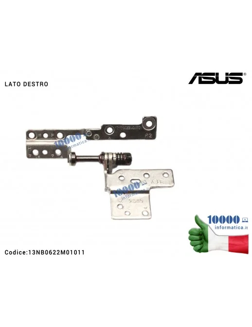 13NB0622M01011 Cerniera Hinge [DX] [Versione 1] ASUS X555 X555LD X555L X554L A555L F555L K555L X554L X555U [LATO DESTRO]
