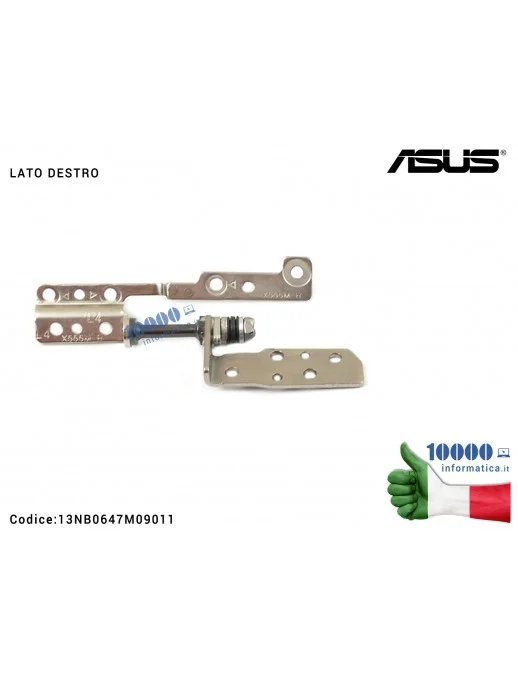 13NB0647M09011 Cerniera Hinge ASUS [DX] [Versione 2] X555M X555LD X555L X554L A555L F555L K555L X554L X555U [LATO DESTRO]