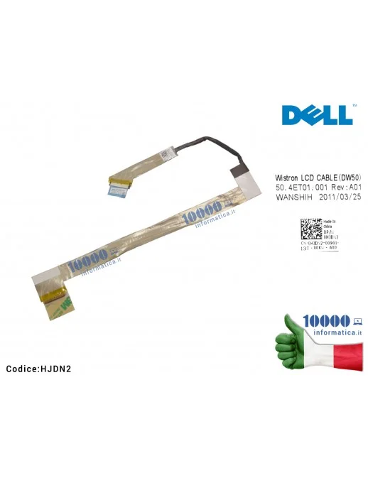 HJDN2 Cavo Flat LCD DELL Vostro 3500 V3500 WISTRON 50.4ET01.001 0HJDN2 HJDN2 CN-0HJDN2