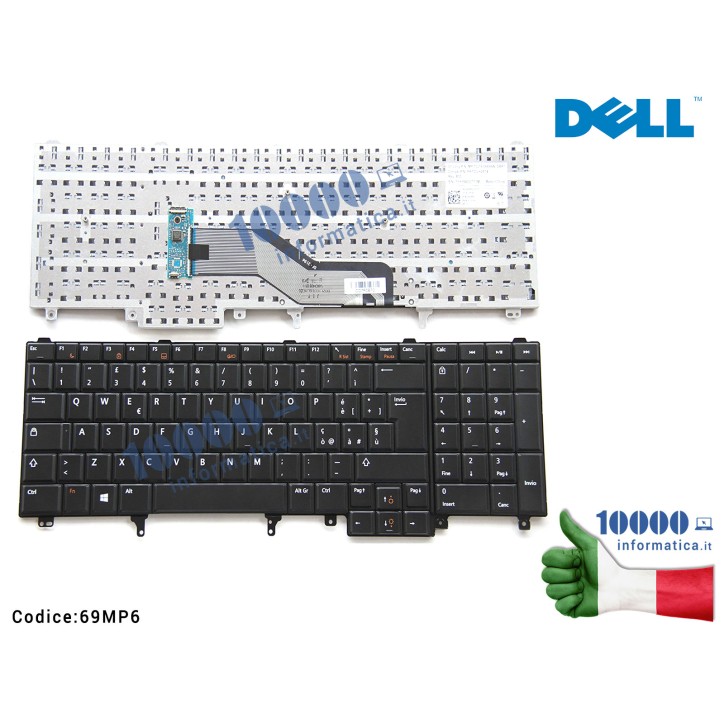 Tastiera Italiana DELL Latitude E6520 E6530 E6540 Precision M4600 M4800 M6600 (SENZA PUNTATORE MOUSE) PK130LH2E14