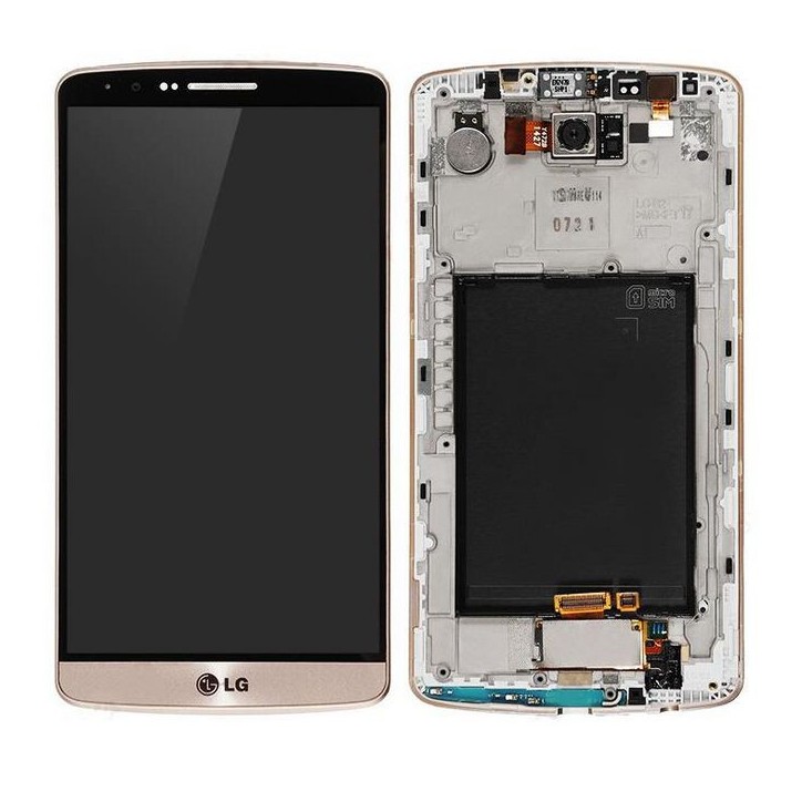 MSPP71782 CoreParts LG G3 D850 LCD Screen and Digitizer with Front Frame Assembly Gold LG