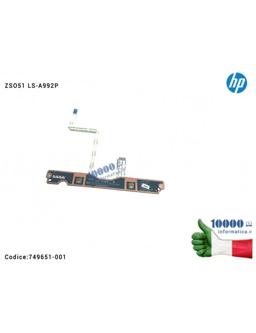 749651-001 Pulsanti Touchpad Tasto Board Mouse HP 15-G 15-R 250 256 G3 ZSO51 LS-A992P M455MKJ32L01