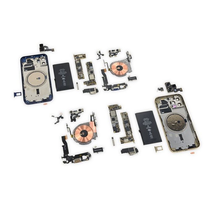 MSPP75526 CoreParts iPhone iPhone 12 Side Buttons Set +SIM Card Tray-Purple OEM New