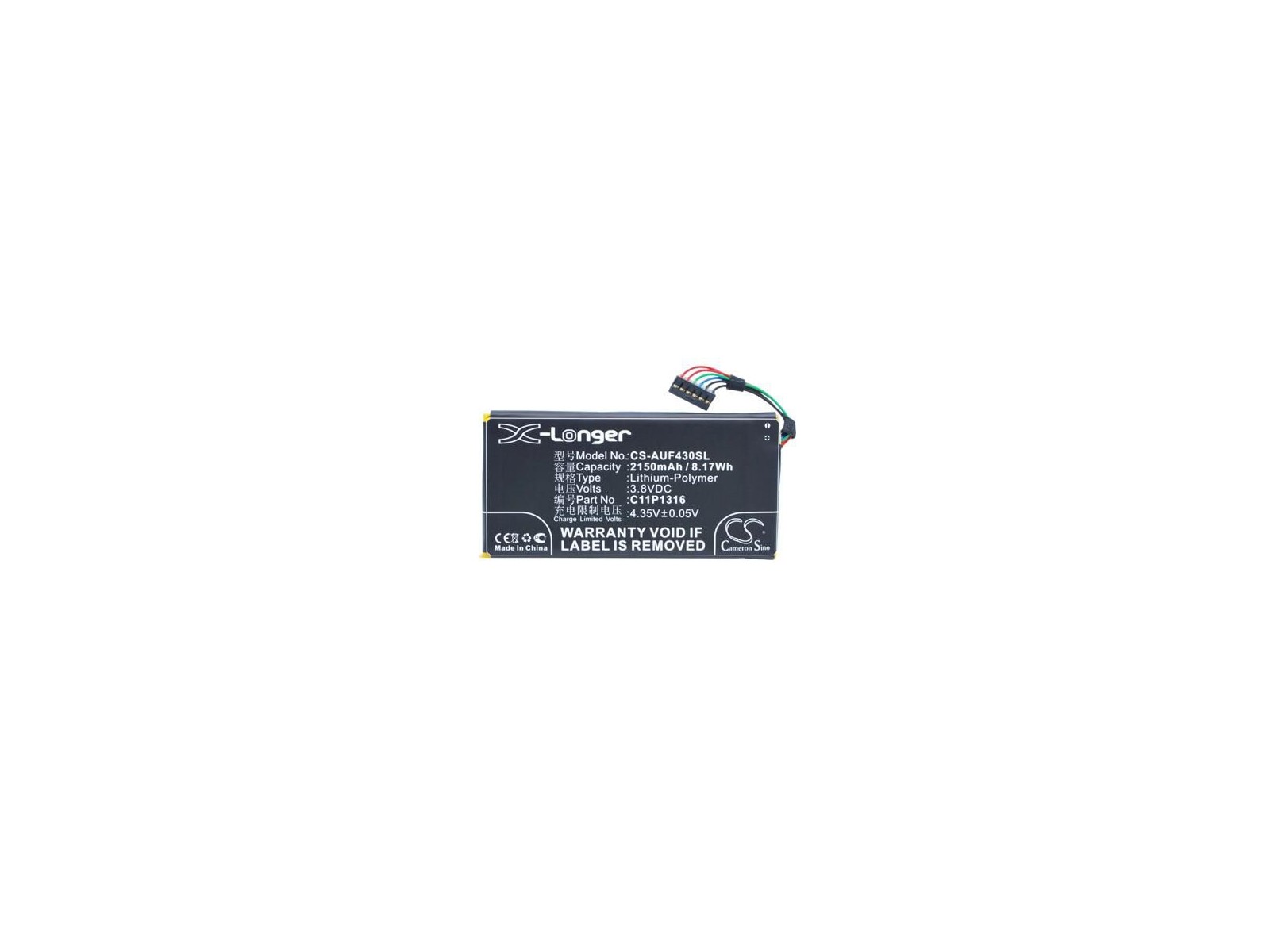 TABX-BAT-AUF430SL TABX-BAT-AUF430SL CoreParts Battery for Asus Mobile 8.17Wh Li-ion 3.8V 2150mAh, for A11, Padfone mini 4.3, ...
