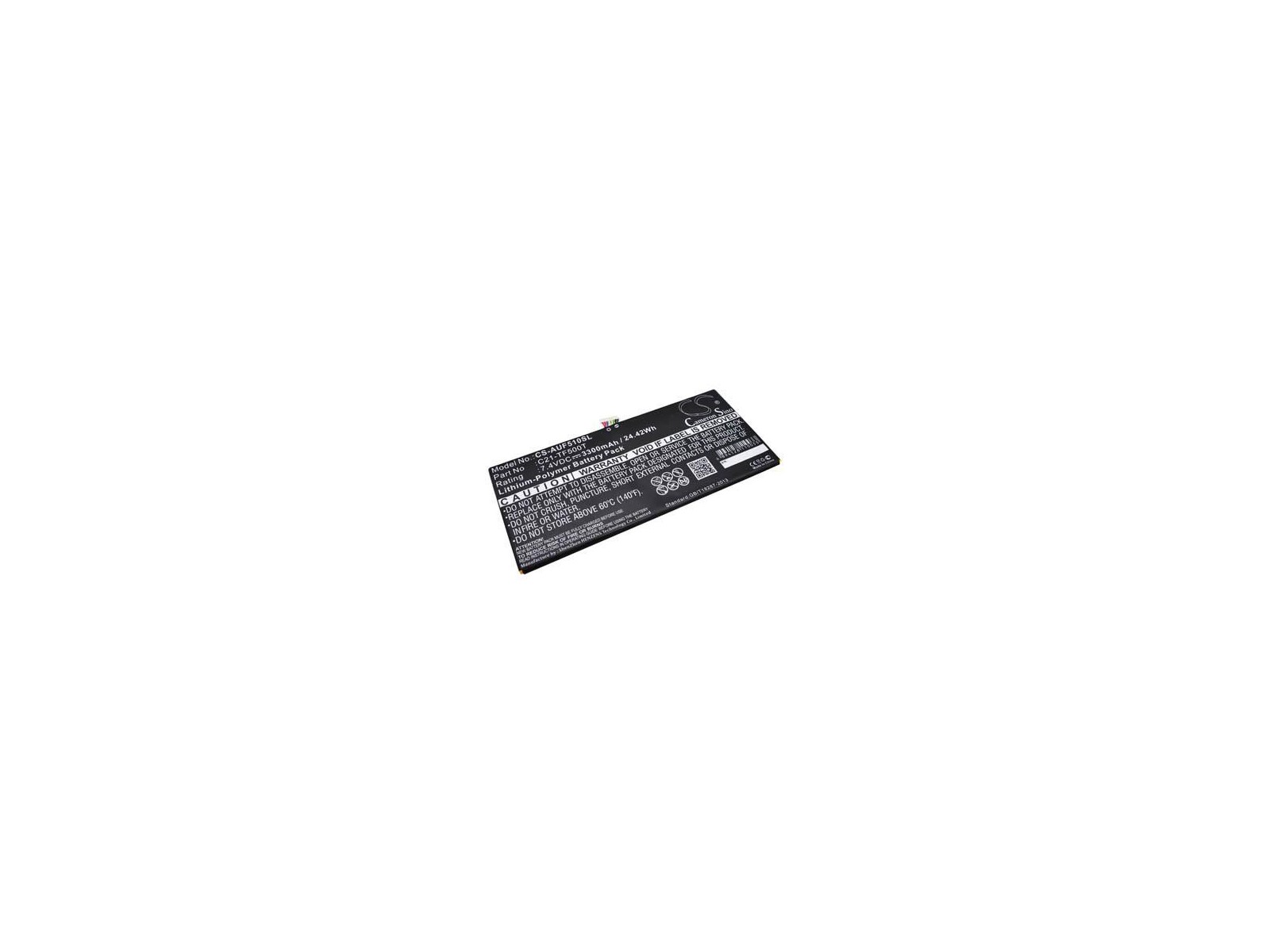 TABX-BAT-AUF510SL TABX-BAT-AUF510SL CoreParts Battery for Asus Mobile 24.42Wh Li-ion 7.4V 3300mAh, for Transformer Pad TF500T...