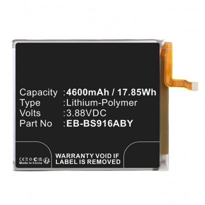 MBXMP-BA1733 MBXMP-BA1733 CoreParts Battery for Samsung Mobile, SmartPhone 17.85Wh Li-Polymer 3.88V 4600mAh Black for Galaxy ...