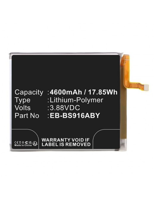 MBXMP-BA1733 MBXMP-BA1733 CoreParts Battery for Samsung Mobile, SmartPhone 17.85Wh Li-Polymer 3.88V 4600mAh Black for Galaxy ...