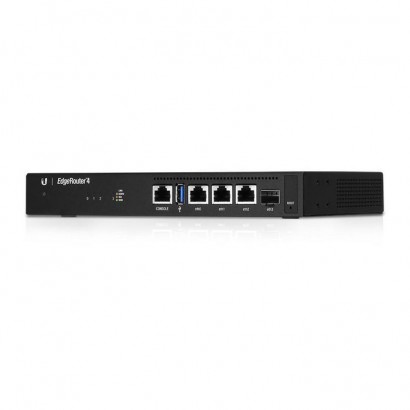 ER-4 ER-4 Ubiquiti EdgeRouter 4, 4-Core 1GHz MIPS64, 1GB DDR3, 4GB eMMC, 8MB SPI NOR, 13W, (3) 10/100/1000 Ethernet Router Po...