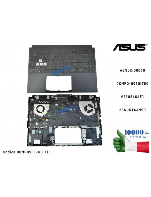 90NR09F1-R31IT1 Tastiera Italiana Completa di Top Case Superiore ASUS TUF Gaming F15 FX507Z FX507ZM FX507ZW (retroilluminata)...