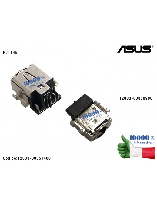 12033-00051400 Connettore di Alimentazione DC Power Jack PJ1145 ASUS ZenBook Pro UX450 UX480 UX550 UX580 UX450F UX450FD UX550...