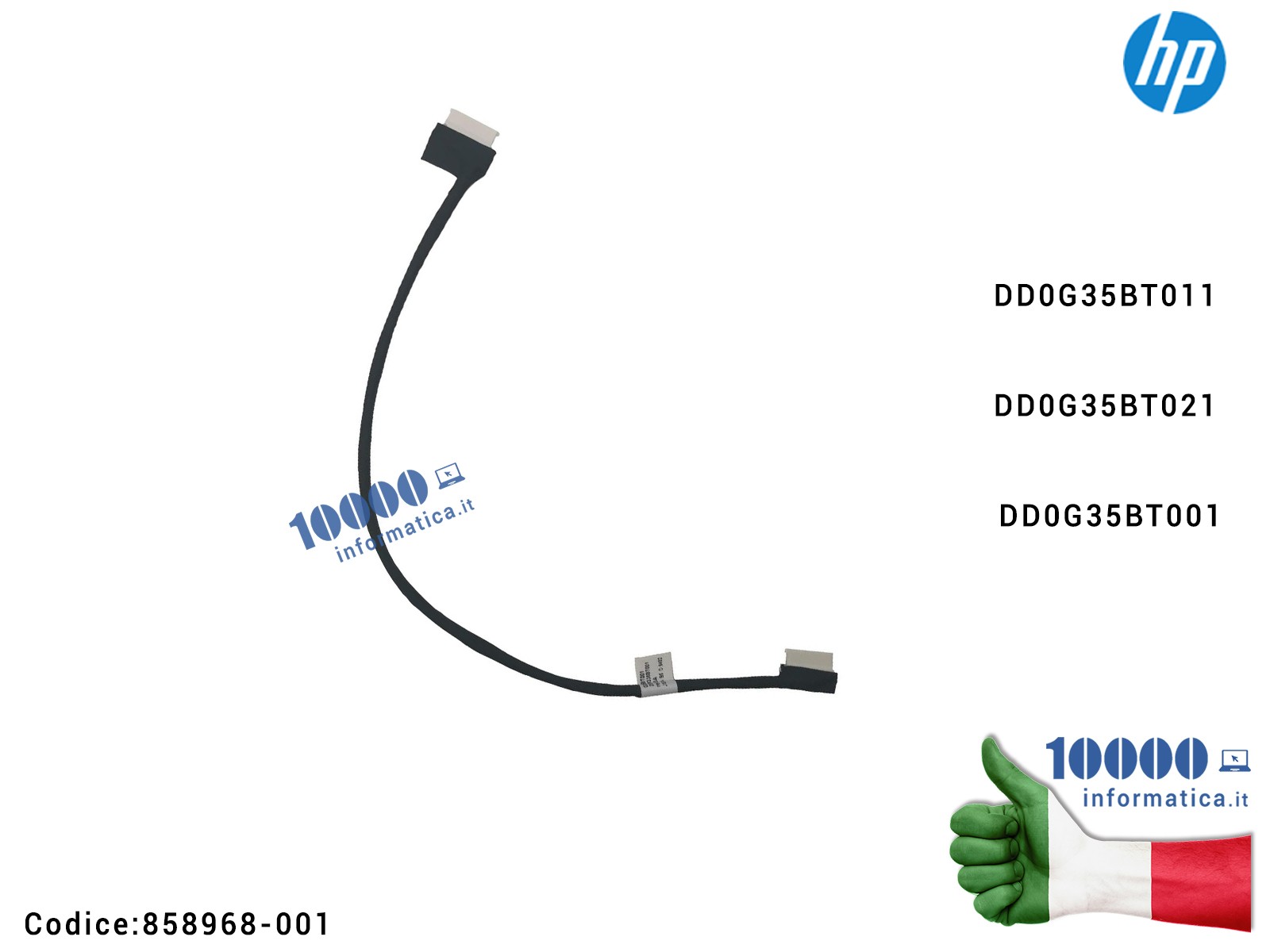 858968-001 Connettore Cavo Batteria HP OMEN 15-AX 15-AX200 Pavilion 15-BC 15T-BC200 TPN-Q173 858968-001 849570-541 849910-850...