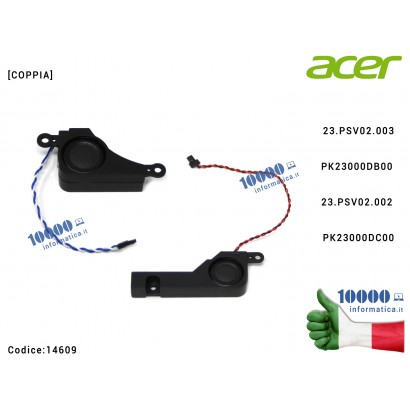 14609 Altoparlante Speaker Audio (COPPIA) ACER Aspire 5251 5551 5551G 5741 5741G 5741Z 5741ZG 5552 5552G 5742 5742Z 5742G 533...