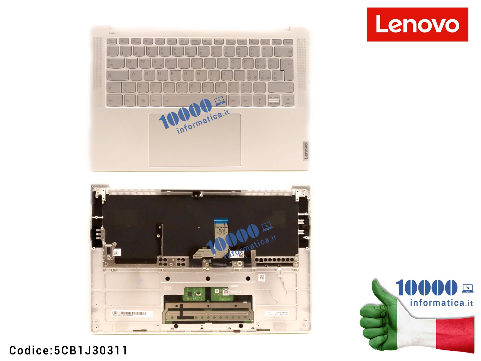 5CB1J30311 Tastiera Italiana Completa di Top Case Superiore LENOVO Yoga Slim 7 ProX 14IAH7 (82TK) 5CB1J30311 FRU5CB1J30311 [S...