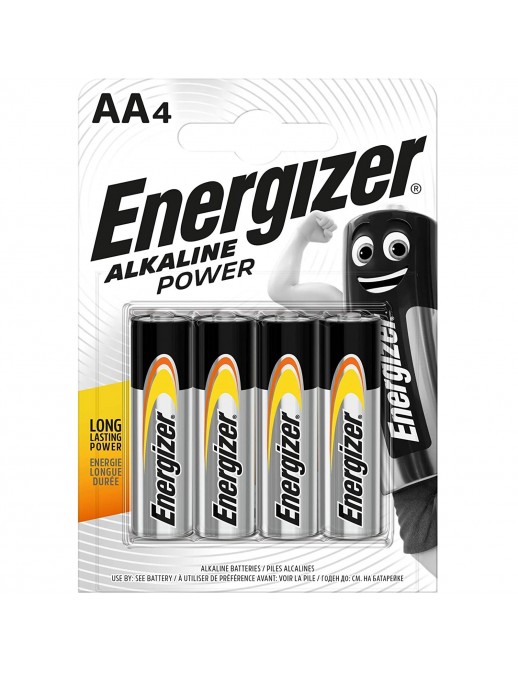 E300132900 Energizer Alkaline Power 4 Batterie AA Stilo LR6 1.5V