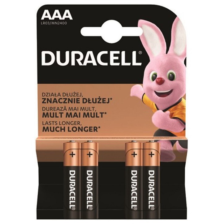 Duracell Alkaline 4 Batterie AAA Ministilo LR03 1.5V