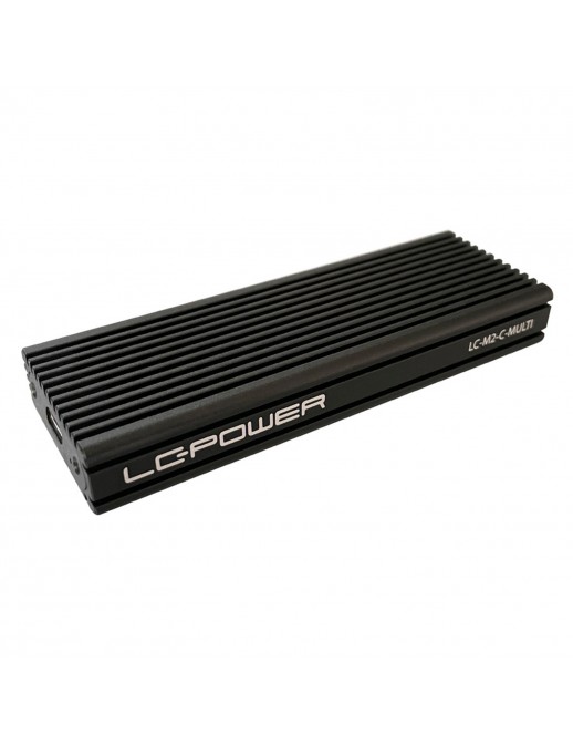LC-M2-C-MULTI LC-Power Box Esterno Per SSD M.2 NVMe e SATA USB Type C Gen 2x1 LC-M2-C-MULTI