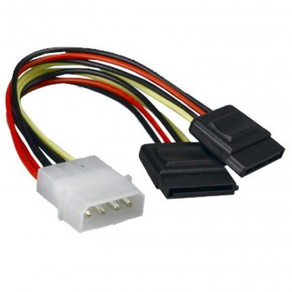 MOLEX-TO-SATA Cavo Alimentazione Sdoppiatore da Molex IDE a 2 SATA