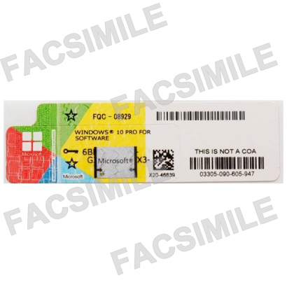 STICKER-W10 Windows 10 Professional 64 Bit Licenza Solo Etichetta