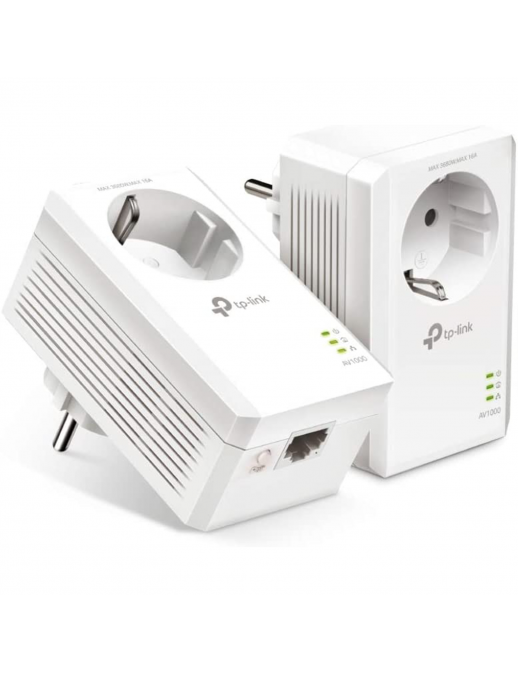 TL-PA7017P-KIT Kit Powerline TP-Link TL-PA7017P Con Presa Passante Schuko Ethernet 1000Mbps