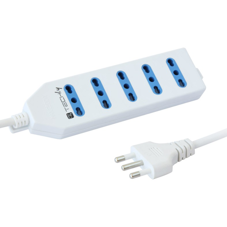 Techly IUPS-PCP-415 Ciabatta Elettrica Multipresa 5 Prese