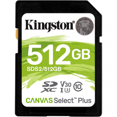 SDS2/512GB Memoria SD 512GB Kingston Canvas Select Plus UHS-I Classe 10