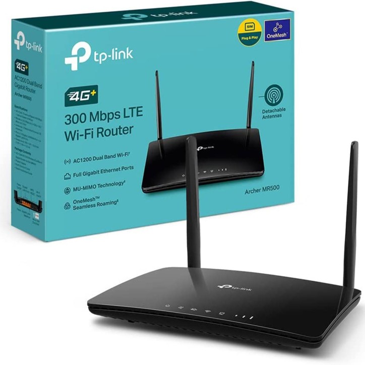 Modem Router 4G+ Wireless TP-Link Archer MR500 AC1200 slot SIM LAN/WAN Gigabit