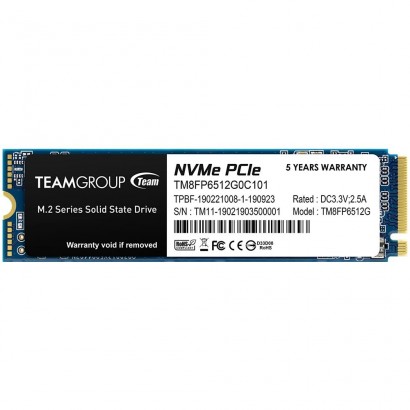 TM8FP6512G0C101 Team Group SSD 512GB MP33 M.2 NVMe PCIe Gen 3.0