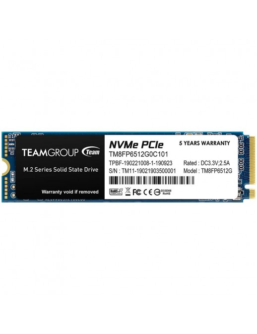 TM8FP6512G0C101 Team Group SSD 512GB MP33 M.2 NVMe PCIe Gen 3.0