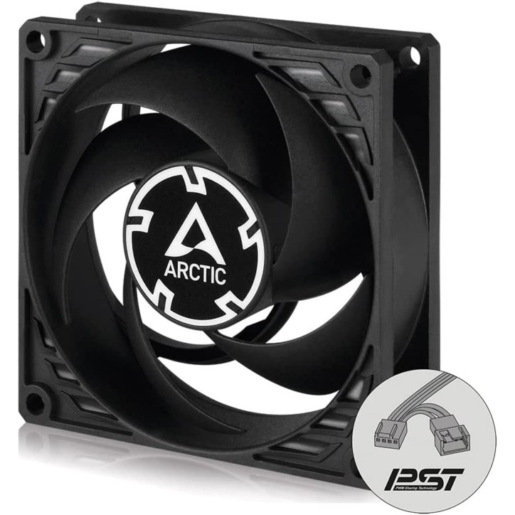 ARCTIC P8 PWM Ventola 8 Cm Nera con Controllo PWM
