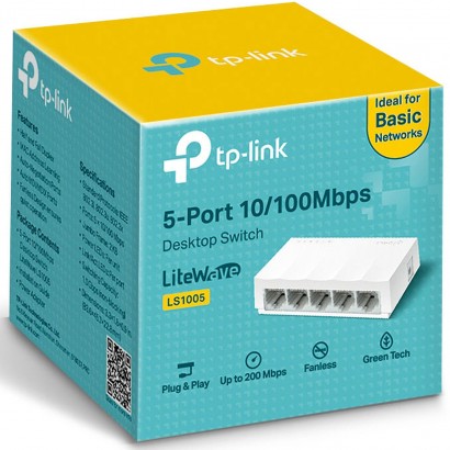 LS1005 Switch Ethernet 5 Porte RJ45 10/100 Mbps TP-Link LS1005