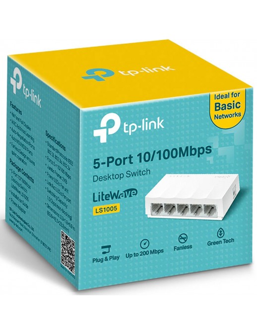 LS1005 Switch Ethernet 5 Porte RJ45 10/100 Mbps TP-Link LS1005