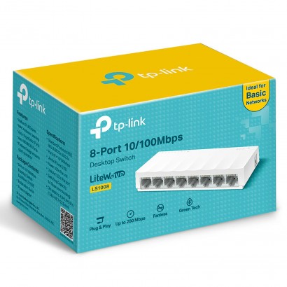 LS1008 Switch Ethernet 8 Porte RJ45 10/100 Mbps TP-Link LS1008