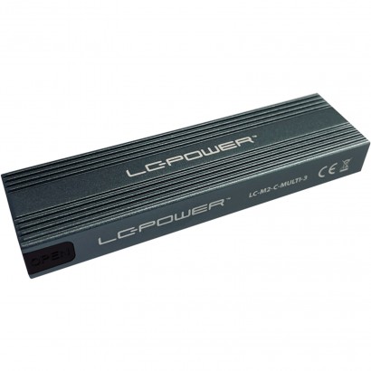 LC-M2-C-MULTI-3 LC-Power Box Esterno Per SSD M.2 NVMe e SATA USB Type C Gen 2x1 LC-M2-C-MULTI-3