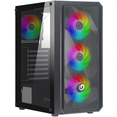 CS0303PW-R602K547 Nuwo Rodan R602 Case ATX Nero 4 Ventole A-RGB