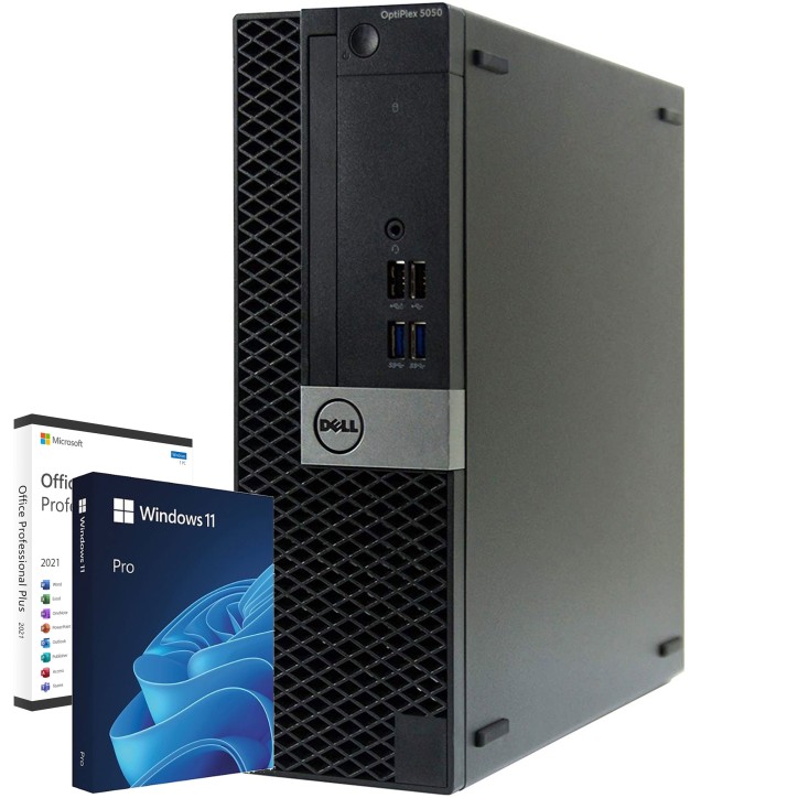 Dell Optiplex 5050 SFF Computer Intel i7-6700 Ram 8GB SSD 240GB Windows 11 Office 2021 (Ricondizionato Grado A)