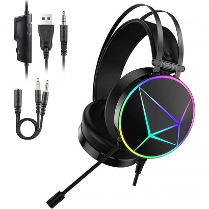 HS0620DR-W50K35U Noua Reaper Cuffie Gaming Usb Jack 3.5mm Stereo Headset con Microfono