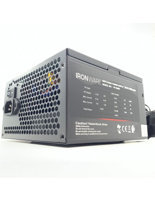 FP-450W Ironware FP-450W Alimentatore ATX 450W 80 Plus White Bulk