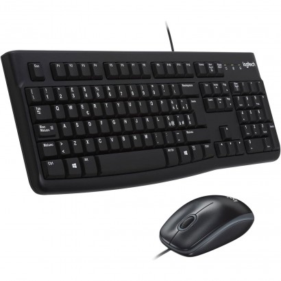 920-002543 Kit Tastiera Mouse USB Logitech MK120 Nero Layout Italiano