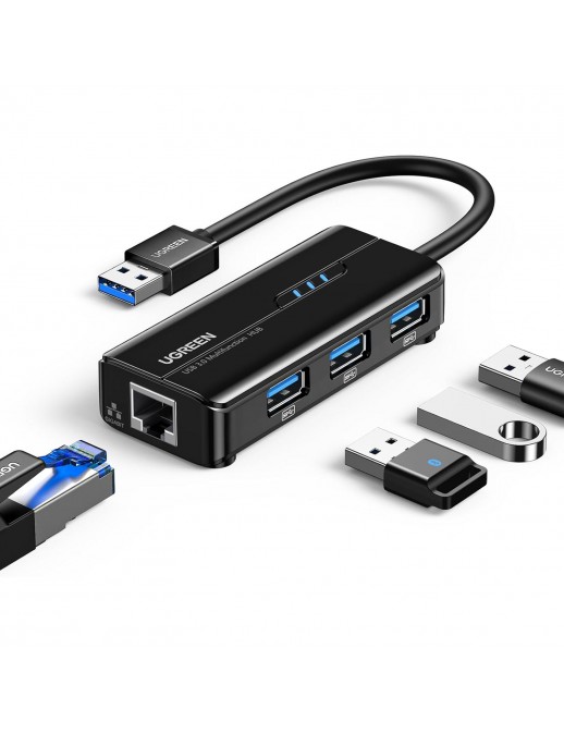 20265 UGREEN Hub USB 3.0 3 Porte e Adattatore Gigabit Ethernet 20265