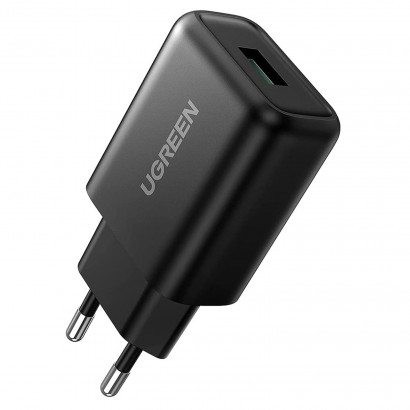70273 UGREEN Caricatore USB 18W QC 3.0 Black 70273