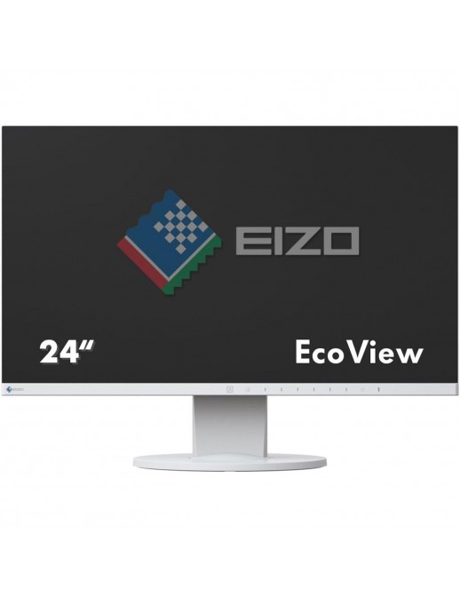 EV2450-WT Monitor 24" 16:9 EIZO FlexScan EV2450 Full HD IPS VGA HDMI DP Speaker Bianco (Ricondizionato Grado A)