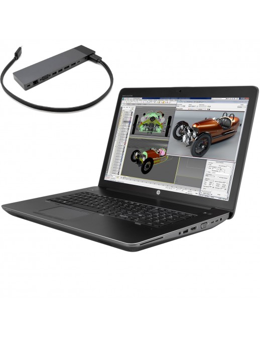 DOCK-ZBOOK17G3-I5 HP Workstation ZBook 17 G3 Notebook 17.3" Intel i5-6440HQ Ram 16GB SSD 512GB Webcam + Docking Station (Rico...
