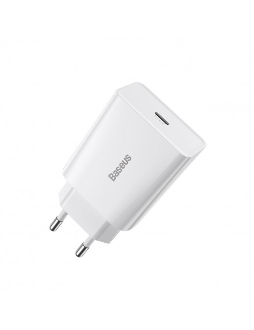 CCFS-SN02 Baseus CCFS-SN01 Mini Quick Charger Caricatore Alimentatore Da Rete USB-C 20W 3A Bianco