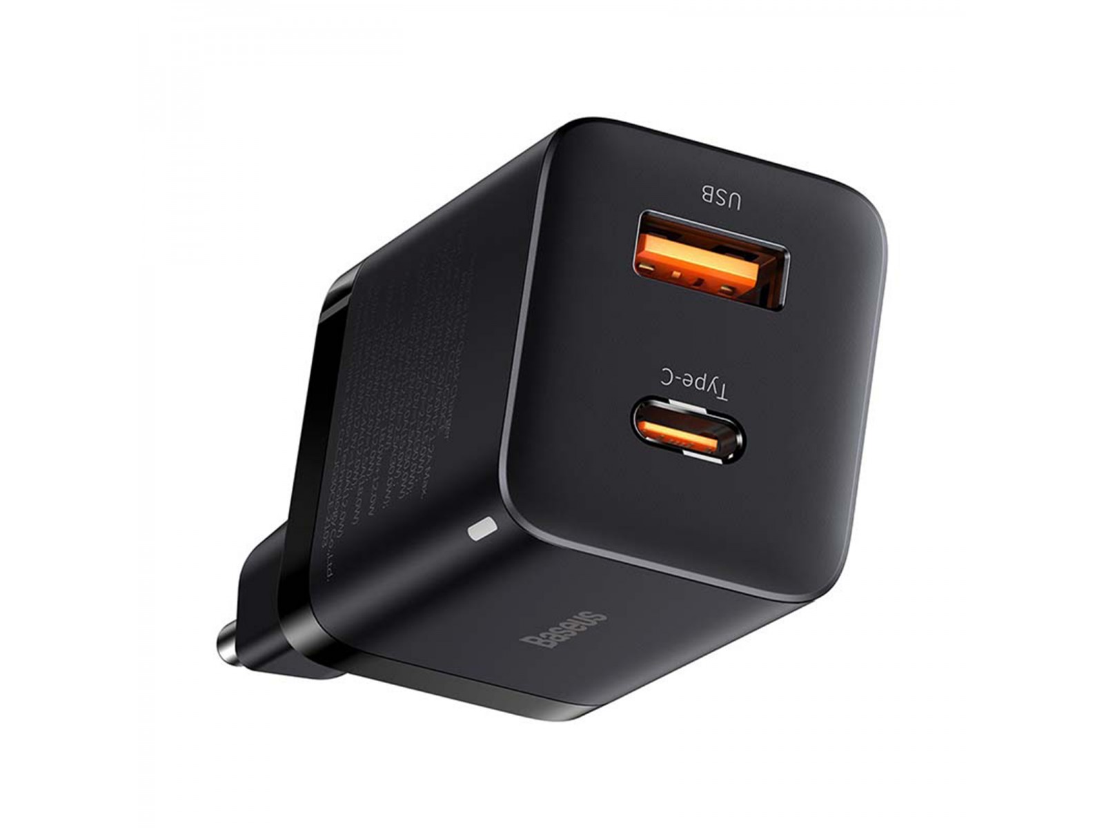 CCSUPP-E01 Baseus CCSUPP-E02 Super Si Quick Charger Caricatore Alimentatore da Rete USB + USB-C 30W Nero