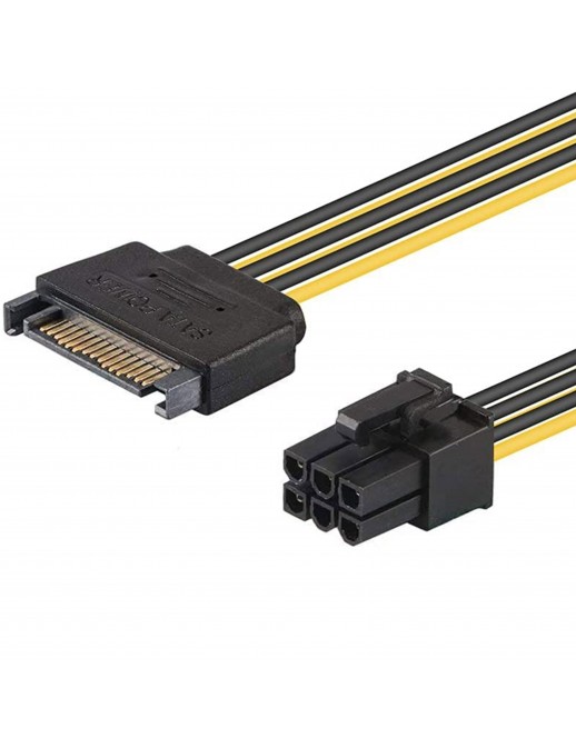 SATA-PCI-ALL Cavo Alimentazione da SATA a 6 pin PCI J&D SATA