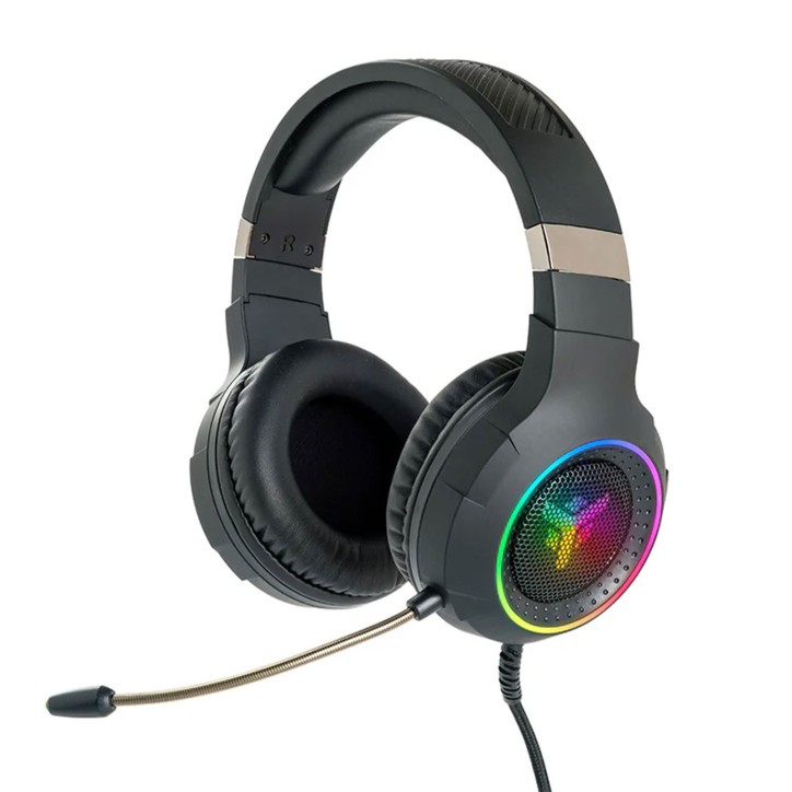 ITEK Cuffie Gaming H430 - PC e Console - 7.1 Virtuale con vibro - Controllo Volume - 7 Colori LED + RGB - USB