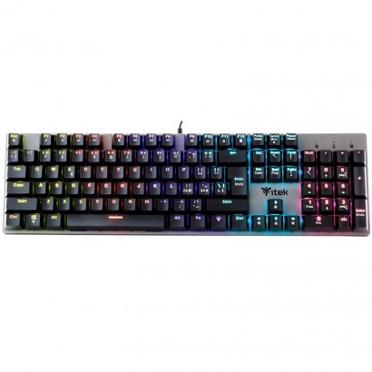 ITKGMCX10 ITEK Tastiera Gaming USB X10 Meccanica Switch Blu 104 tasti Rainbow LED con 12 modalità
