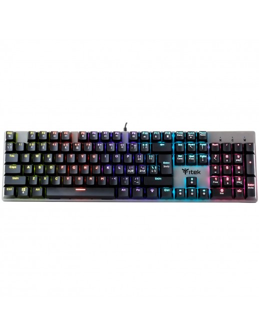 ITKGMCX10 ITEK Tastiera Gaming USB X10 Meccanica Switch Blu 104 tasti Rainbow LED con 12 modalità