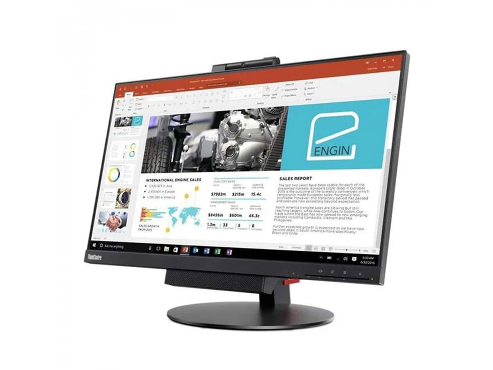 KIT-LENOVO-AIO Lenovo All-In-One ThinkCentre TIO 22" Gen3 + Computer Lenovo Tiny M920Q Intel i5-8400T Ram 8Gb SSD 240Gb Webca...